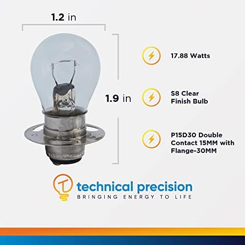 Substituição técnica de precisão para Thermo Scientific Spectrônico 20D 17,88W Bulbo de tungstênio de 6,5V com p15d30 contato