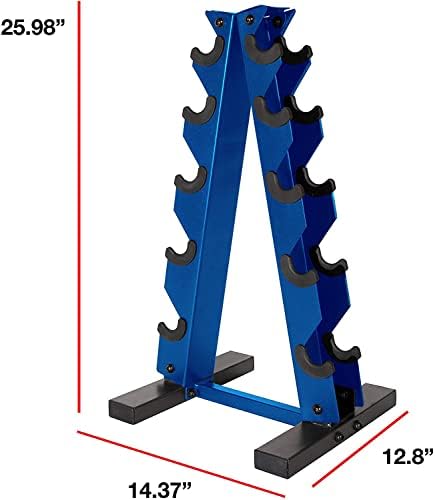 Cap Barbell 150 lb Dumbbell Conjunto com rack, série de cores