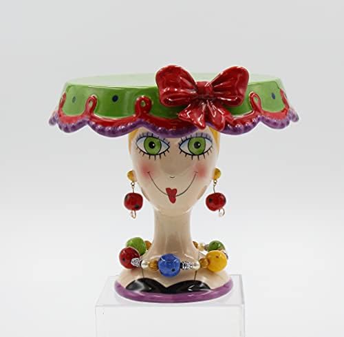 Appletree 6-1/2 polegadas Sugar High Social By Babs Ceramic Cake Stand