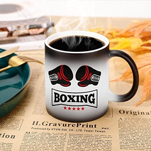 Eu amo boxe boxe descoloração criativa de café cerâmica xícara de café alteração de caneca engraçada para o escritório em