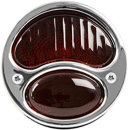 Acessórios KNS KA0020 6V Aço inoxidável Duolamp Light para Ford modelo A com lente de vidro vermelho