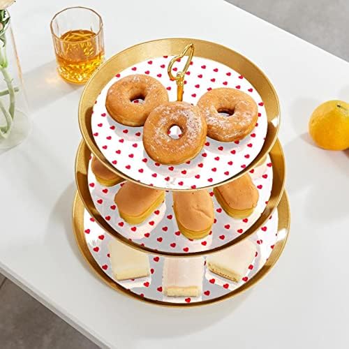 Stand de bolo de sobremesa, decoração de mesa para festa de aniversário de casamento, comemoração, sem costura do coração do coração