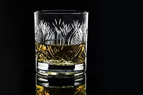 Conjunto de vidro de uísque de 2, copos de uísque antiquados, presentes de vidro de uísque personalizados para homens,