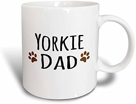 3drose yorkie cachorro pai - yorkshire terrier - cachorrinho por raça - amante para cachorros ... - canecas
