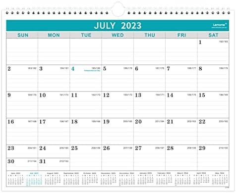 Calendário 2023-2024-18 Calendário mensal de parede 2023-2024 De julho de 2023 a dezembro de 2024, 2023-2024 Calendário