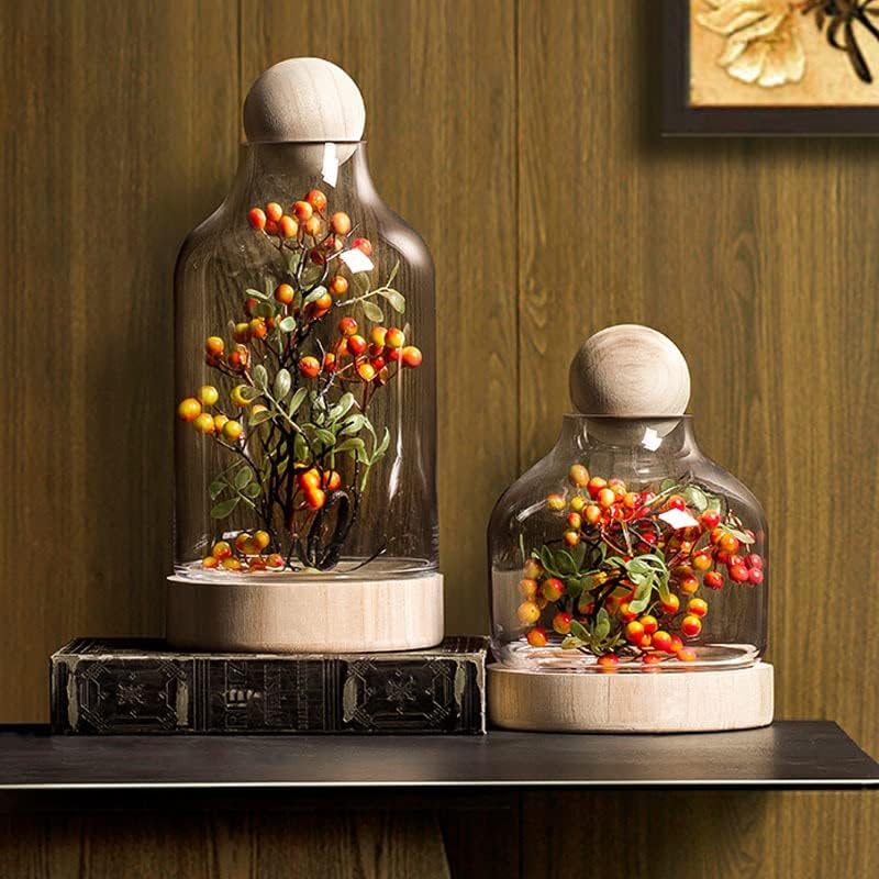 Slnfxc European Glass Storage Jar de cozinha Distribuidor de grãos de armário Simplicidade