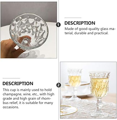 Luxshiny clear copos de bebida vintage 200ml Gabinete vintage Gabinete de vidro de vidro Gabinete de gabinete gelado taças de vinho