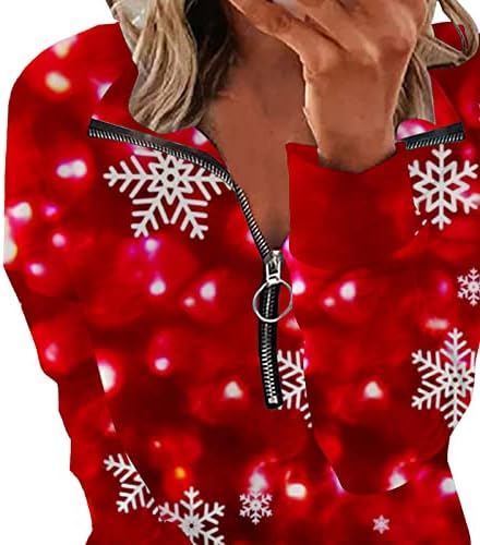 Christmas pega camisa de moletom para mulheres Sparkle tops engraçados fofos fofinhos estampados impressos moda moda