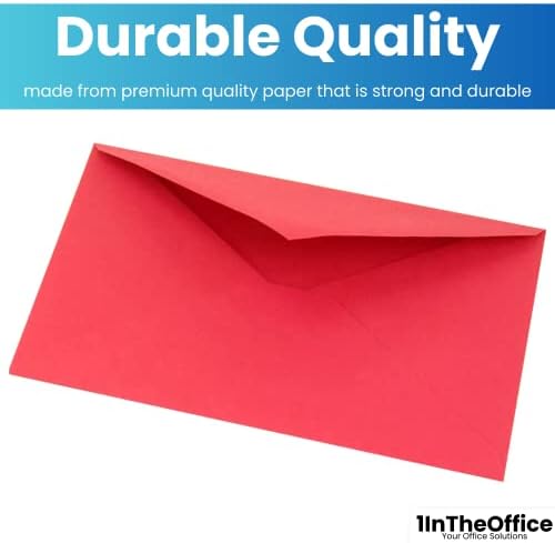 1InTheOffice Invitation Envelopes 4,38 H x 5,75 W, envelopes de cartão de felicitações, envelopes coloridos brilhantes cores