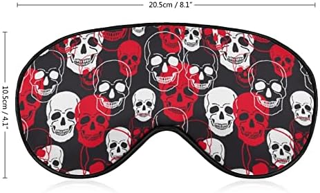 Crânios psicodélicos Máscara de olho impressa no sono Tampa de olho macio com cinta ajustável Eyeshade Night Travel For Men