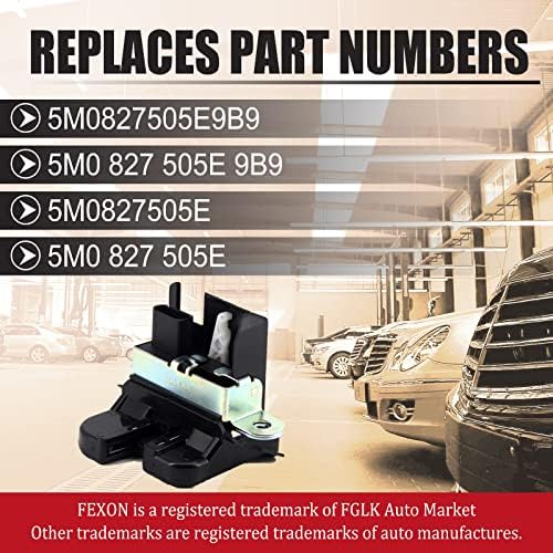 FEXON TRUNK LATCH TACLATGATE Lock Compatível com VW Jetta Sportwagen 2010-2014, VW Tiguan 2008-2017 Substitui 5M0827505E