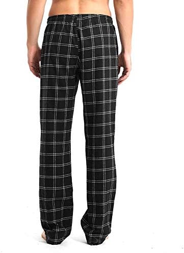 Calças de pijama de altura de altura 34/36/38 Longa uns calças xadrez de lounge calças de pastores de pastores algodão