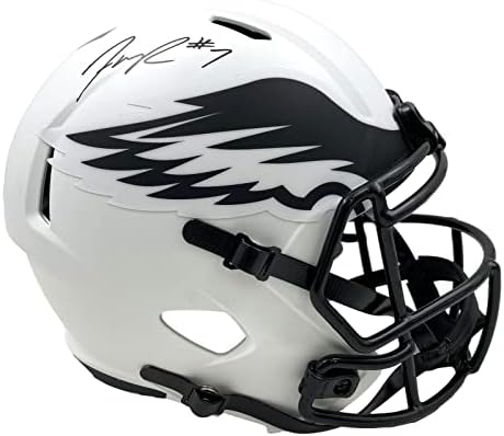 Haason Reddick assinou Eagles FS Lunar Eclipse Réplica Capacete de Velocidade JSA ITP - Capacetes NFL autografados