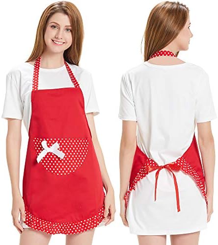 Avental de Hanerdun Ladies com avental de cozinha de bolso para mulheres cozinhando avental