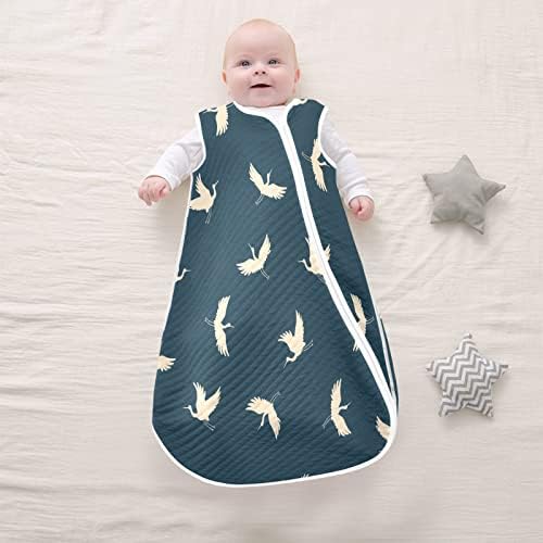 Vvfelixl Sack Sack para bebês recém-nascidos, cobertor vestível de guindaste de pássaro voador, saco de dormir de transição para bebês,
