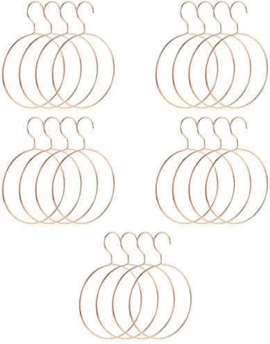 Cabilock 20 pcs cabidador: lenços de armazenamento de armazenamento de armazenamento de guarda-chuva cabides de ouro de ferro armazenando xale de xales sem deslizamento para rack de jóias de garros de cana