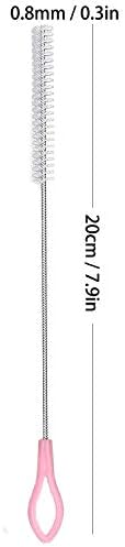 Escova de palha, limpador de tubo de nylon 7,5-IHCH x 1/3 polegada de 10 polegadas de 10