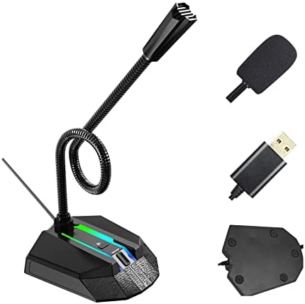 Microfone de jogo de bate -papo por voz em vídeo. Microfone de notebook de notebook de computador brilhante e leve para respirar