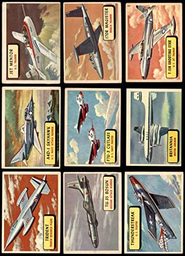 1957 Topps Planes Complete Parcial Complete Conjunto VG+
