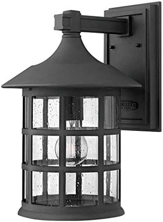 Hinkley 1805BK Tradicional One Mount Light Wall Mount from Freeport Collection em Blackfinish, Grande, Preto