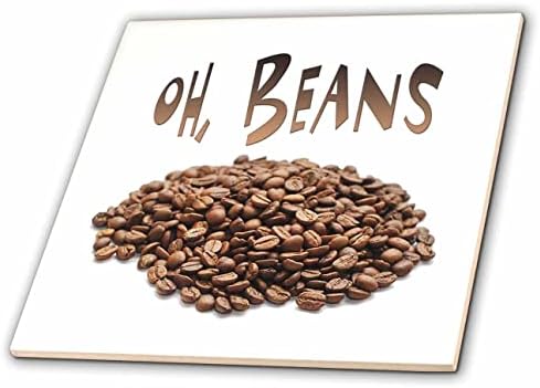 Imagem 3drose de palavras oh feijão com grãos de café - telhas