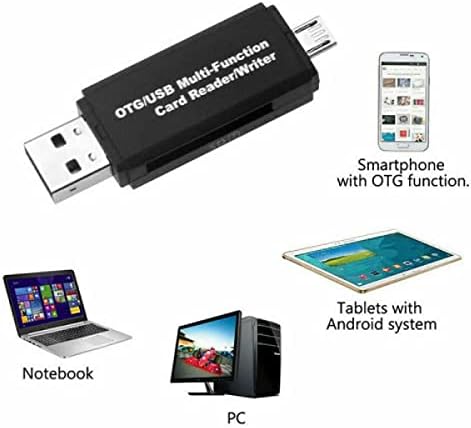 Adaptador de leitor de cartões Adaptador USB 2.0 SD Memory Card Reader Adapter para celular, plug and play